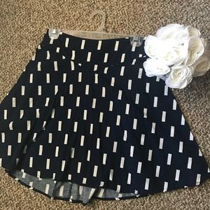 Navy Printed Skirt